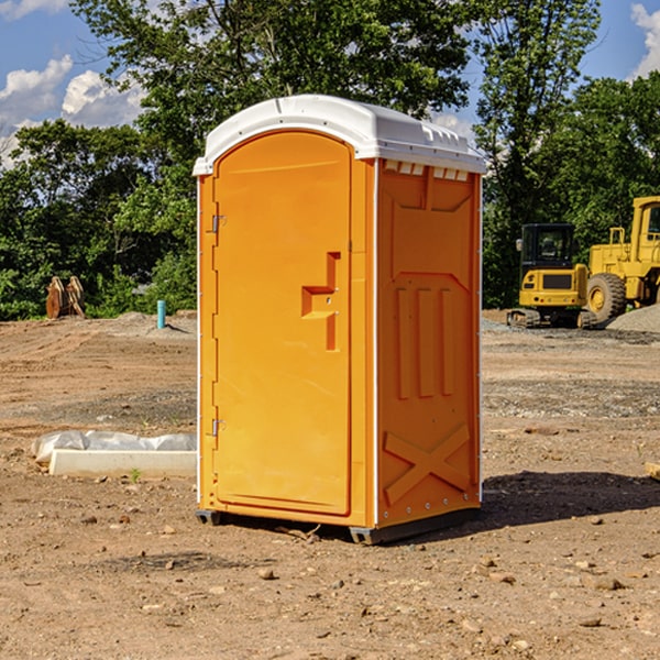 how often are the porta potties cleaned and serviced during a rental period in Boyne Falls Michigan